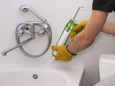 Sealing a bathtub guide