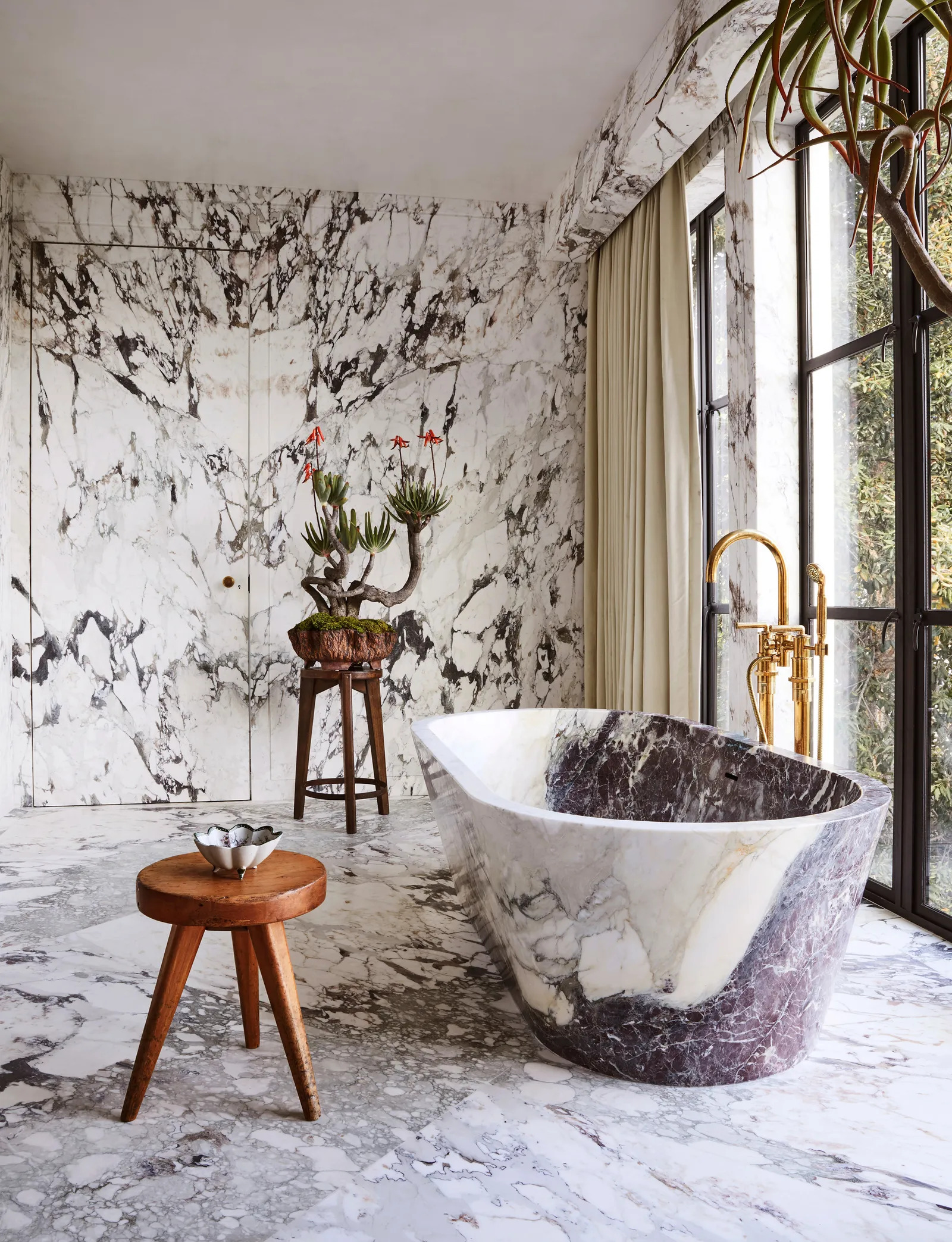 A marble clad bathroom
