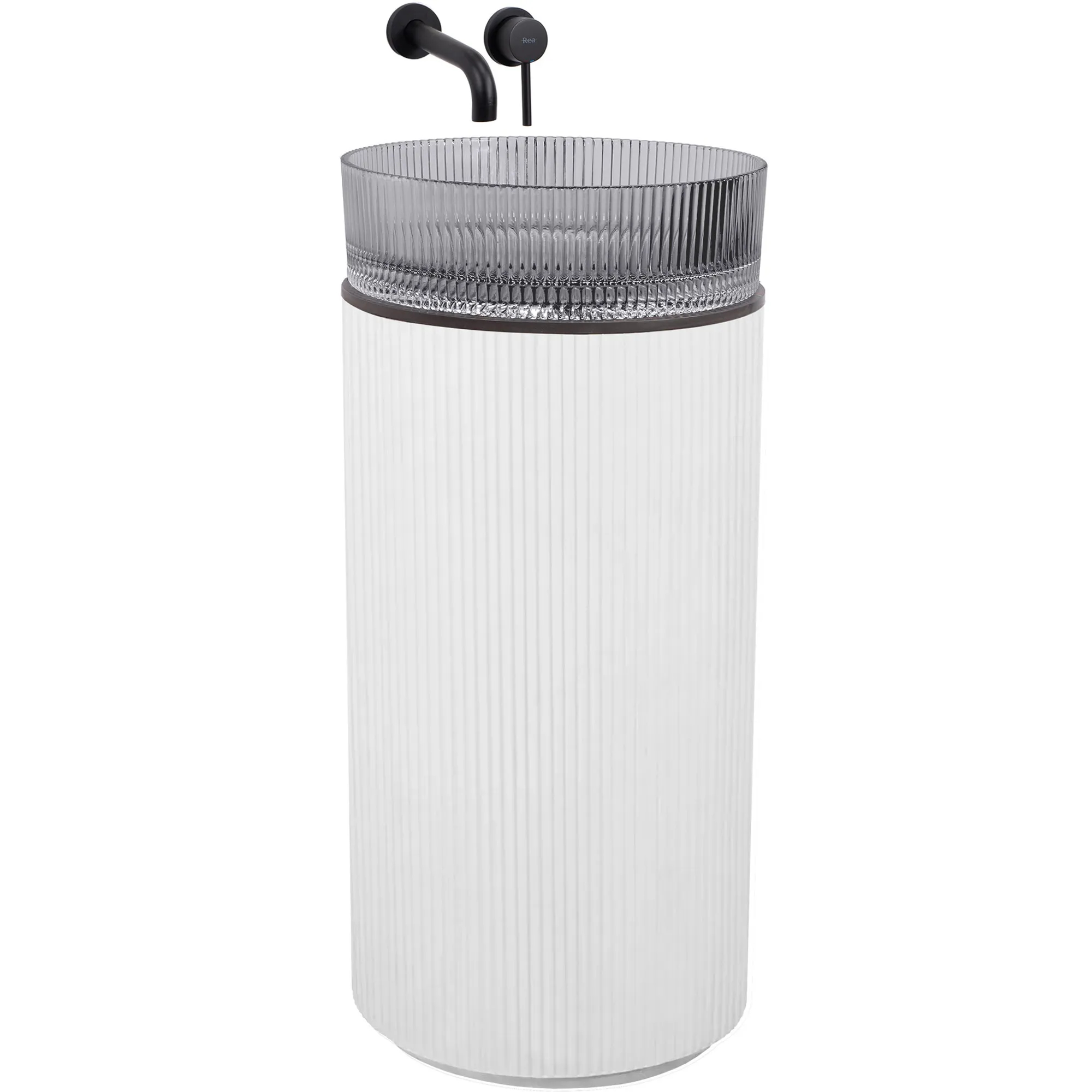 Freestanding ceramic basin rea grey