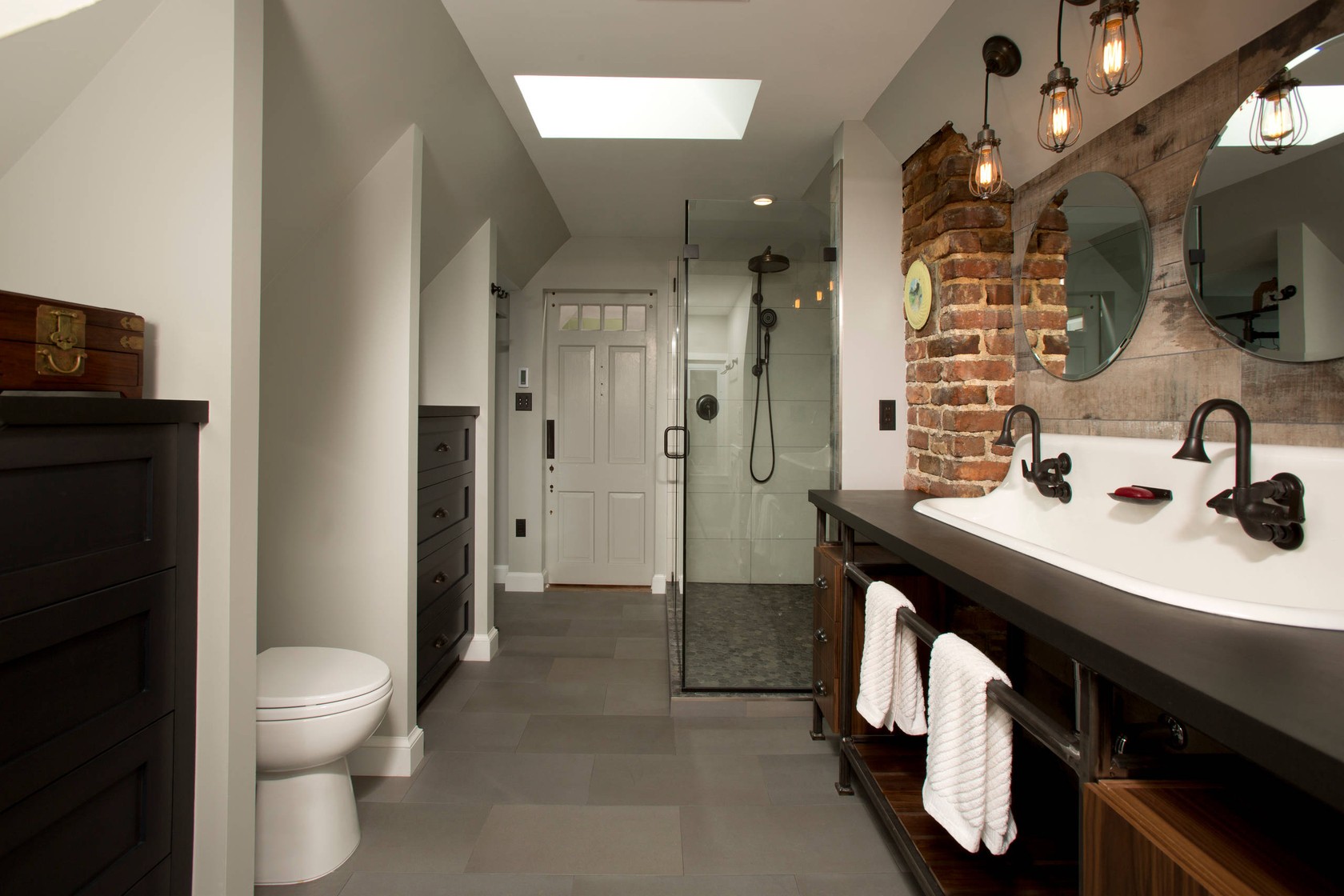 Industrial bathroom design