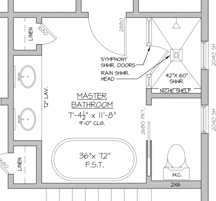 Master Bathroom layout