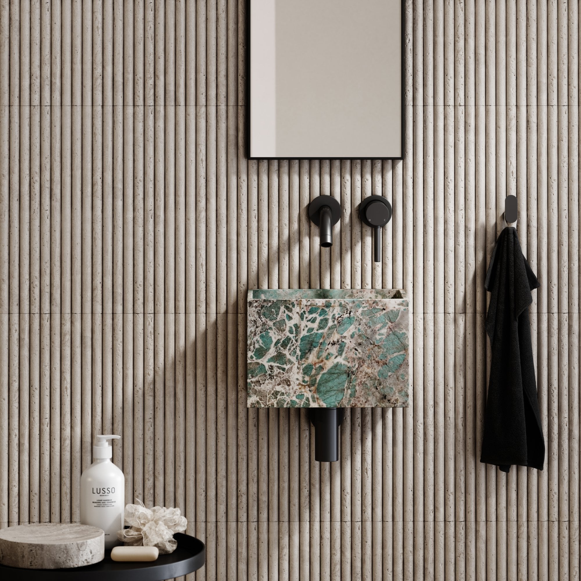 Tiffany marble wall hung basin 6