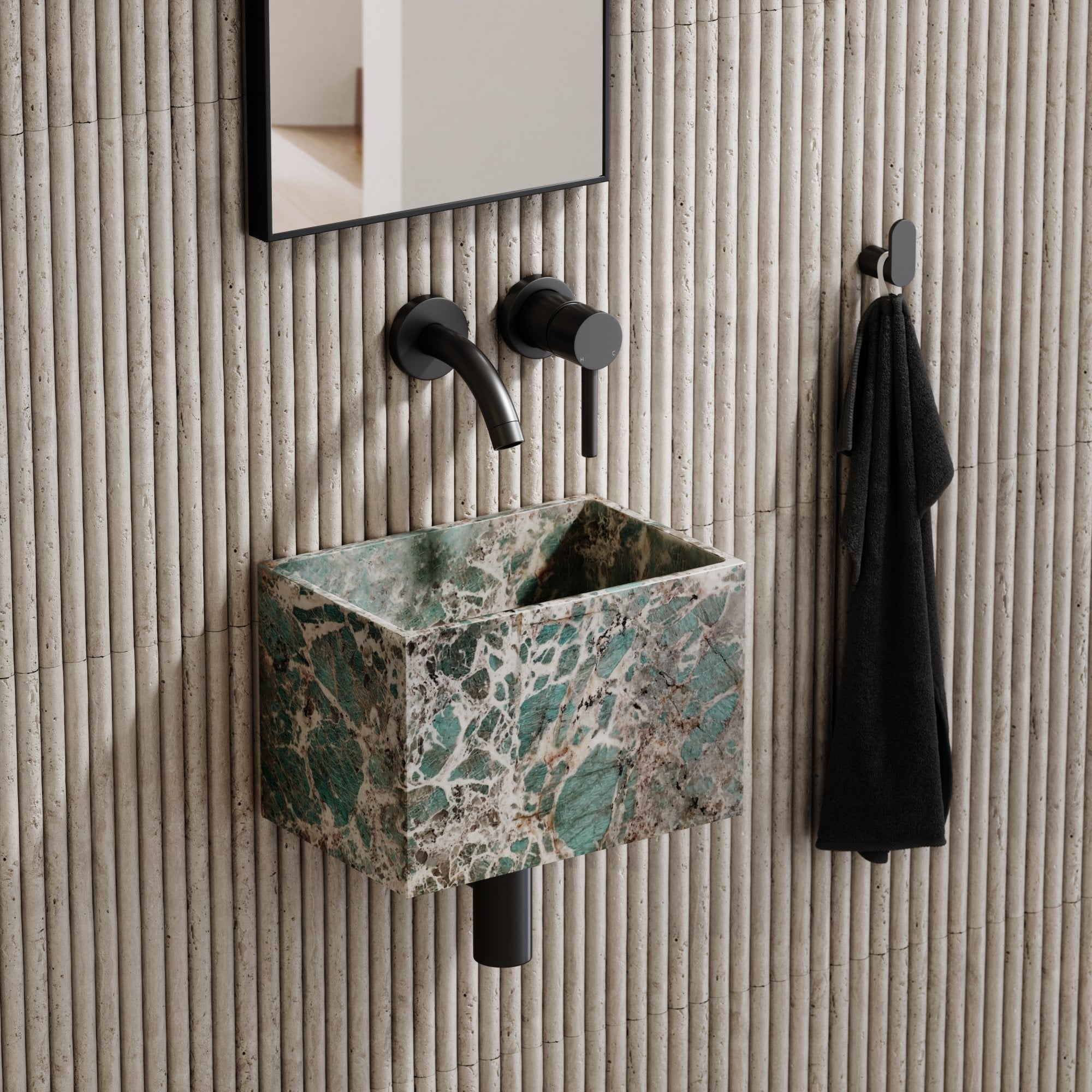 Tiffany marble wall hung basin 7