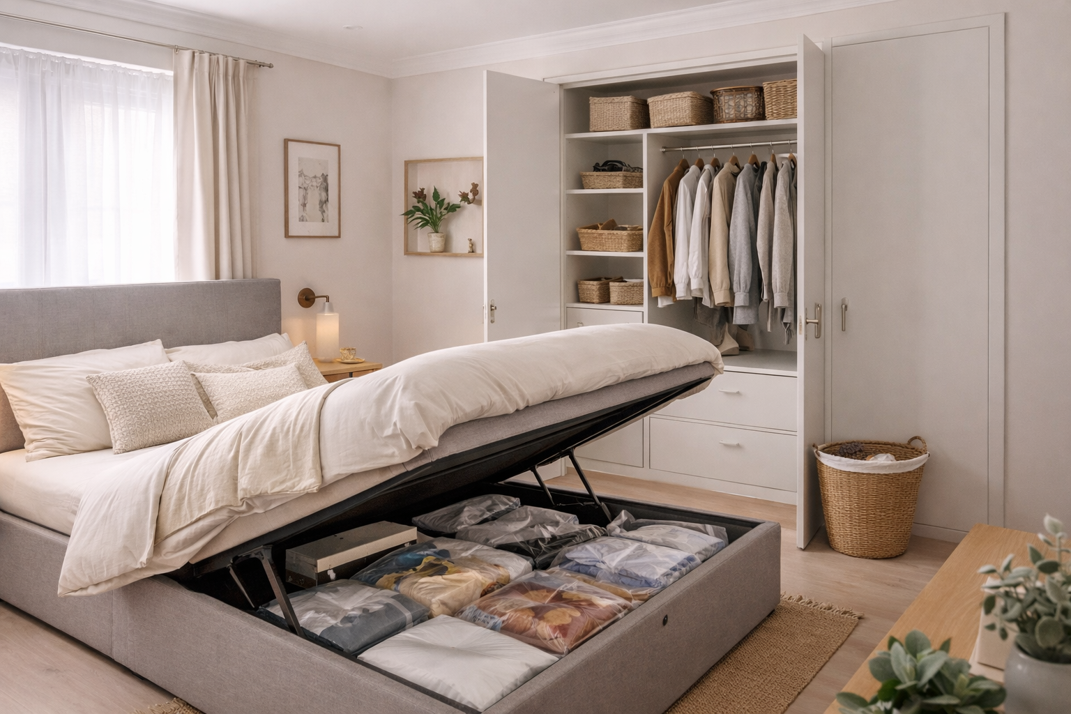 Organize a small bedroom in London with smart storage ideas, fitted wardrobes, ottoman beds, and styling tips that boost calm, space, and home value.